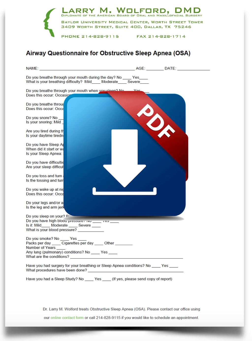 What is your breathing difficulty? Mild____ Moderate____ Severe____